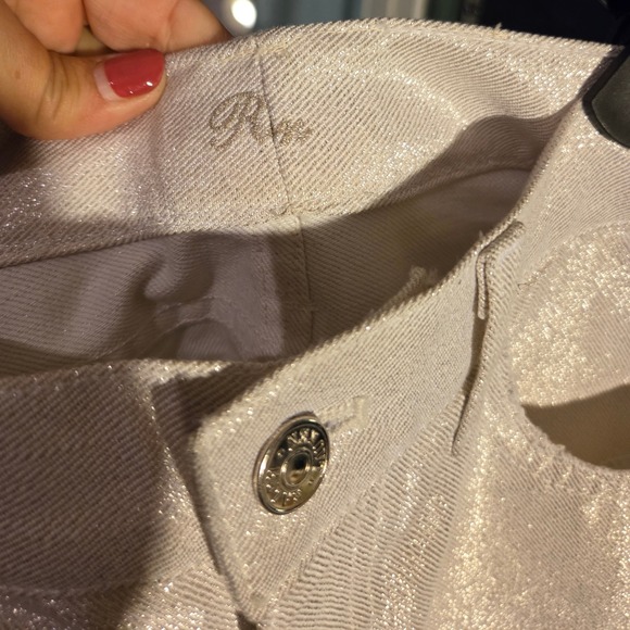 Vintage Y2K Ralph Lauren Metallic Denim Mini Skirt 90's Shimmer Made In The USA. - Picture 6 of 7